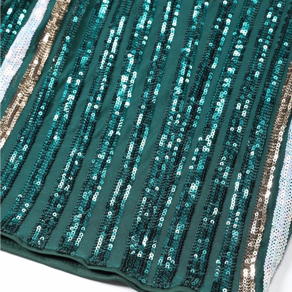 Plus Size Luxe Sequin Party Formal Body-con Dress - Picture 9 of 12